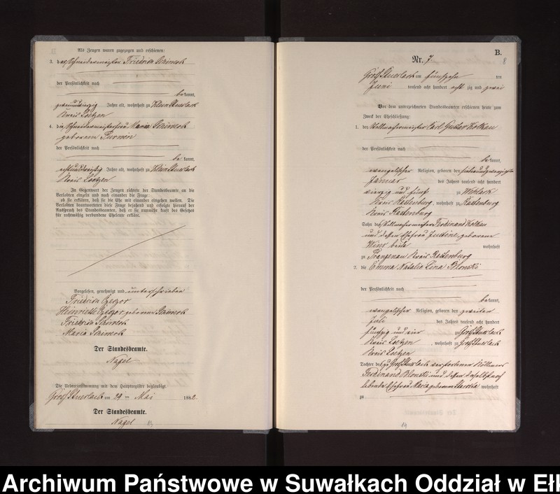 image.from.unit.number "Heiraths-Neben-Register des Preussischen Standes-Amtes Gross Stüerlack Kreis Loetzen"