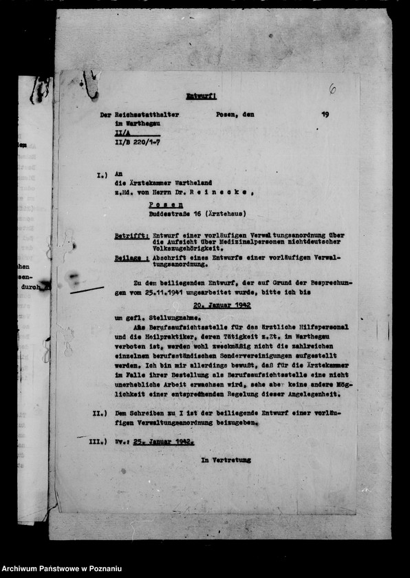Obraz 10 z jednostki "Aufsicht über nicht deutsche Medizinalpersonen"