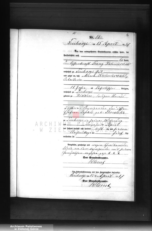 Obraz 16 z jednostki "Sterbe-Neben-Register"