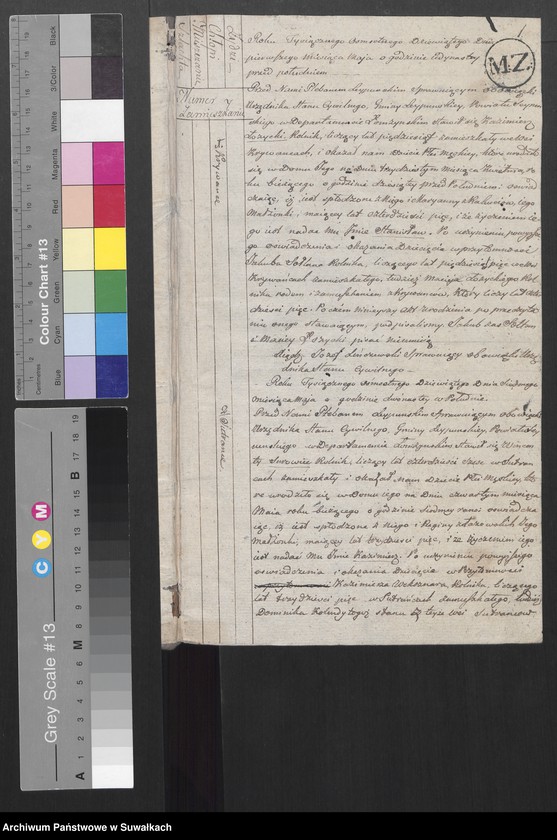 image.from.unit.number "Akta Urodzenia Gminy Leypuńskiej 1 Maja 1809 Roku."