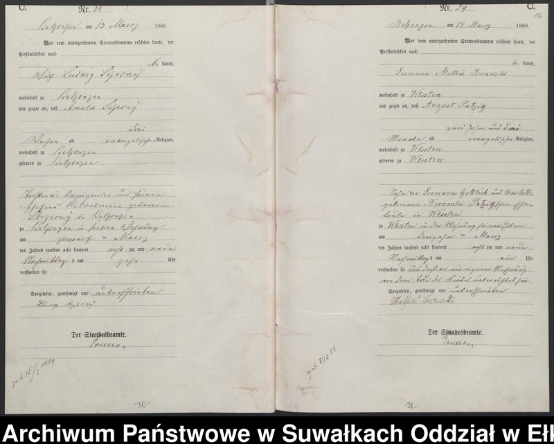 image.from.unit.number "Sterbe-Haupt-Register des Königlichen Preussischen Standes-Amtes Belzonzen Kreis Johannisburg"