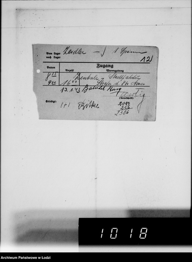 Obraz 16 z jednostki "Hermann Zeidler [rachunki za usługi transportowe dla Getta]"