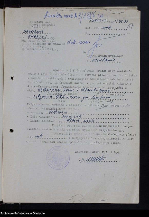 image.from.unit.number "Akta zbiorcze [urodzenia 1883-1911, małżeństwa 1919-1932, zgony 1930]"