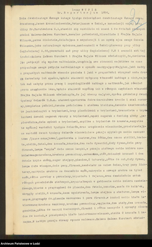 Obraz 4 z jednostki "Szlama Kurebart- pośrednictwo handlowe"