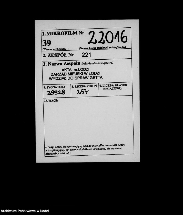 Obraz 2 z jednostki "Gestapo 200-400 [Kartoteka skonfiskowanego majątku ruchomego u Żydów]"