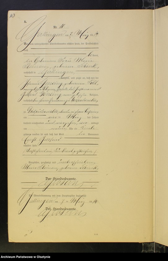 image.from.unit.number "Geburts-Neben-Register Nr 1 - 65 [ Księga urodzeń - wtóropis ]"