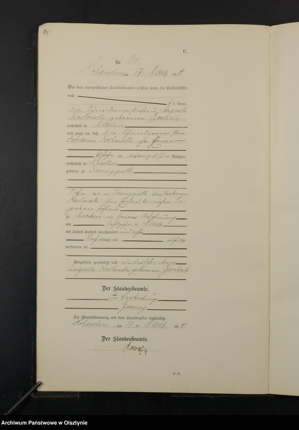 image.from.unit.number "Sterbe-Neben-Register Nr 1 - 45"