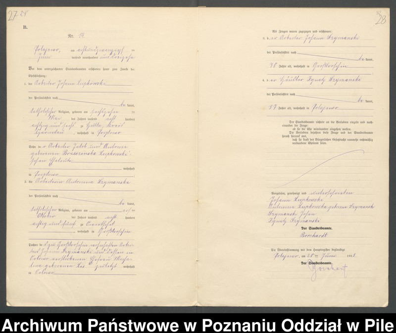 Obraz 17 z jednostki "Księga małżeństw"