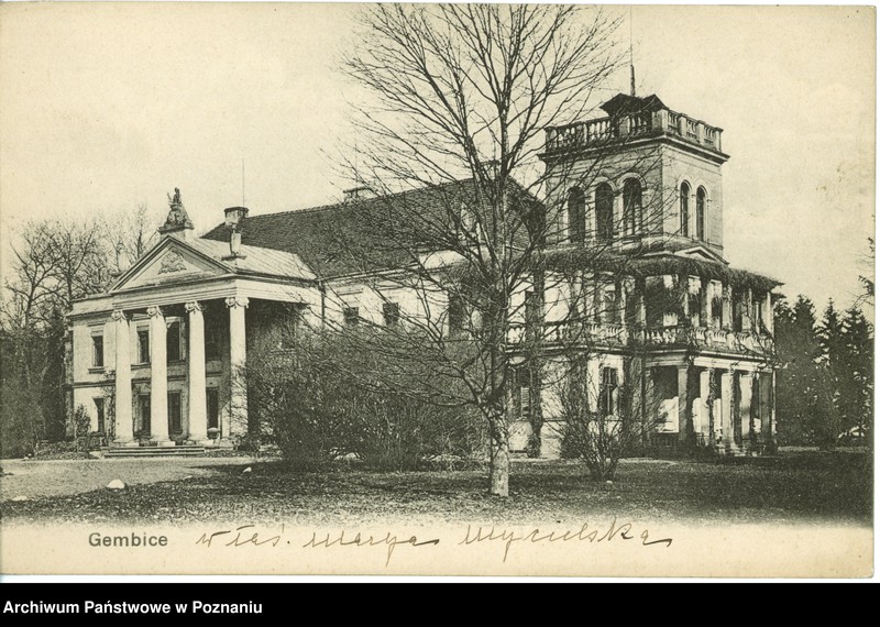 Obraz 1 z jednostki "Gembice [obecnie Gębice] - pałac Mycielskich"
