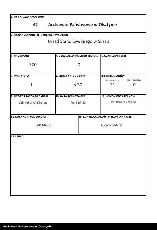 image.from.team "Urząd Stanu Cywilnego w Suszu pow. iławski ( dawny pow. suski )"