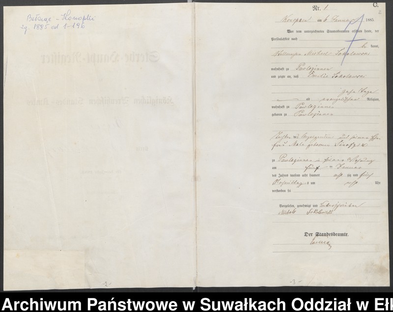 image.from.unit.number "Sterbe-Haupt-Register des Königlichen Preussischen Standes-Amtes Belzonzen Kreis Johannisburg"