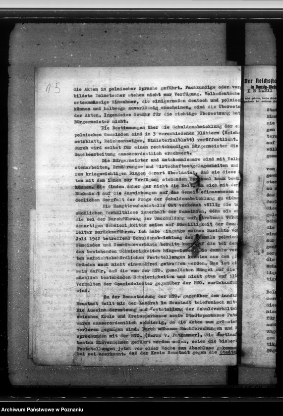 Obraz 18 z jednostki "Wertpapiere. Vermögen der Gemeinden. Liquidation der polnischen Sparkassen. Vorkriegsforderungen der Danziger Werft an die Gemeinden"