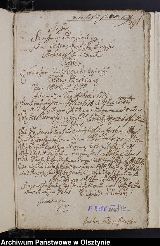 image.from.unit.number "Jahr Kirchen Rechnung aller Einnahme und Ausgabe, wie auch Bau-Rechnung /2 egz./"