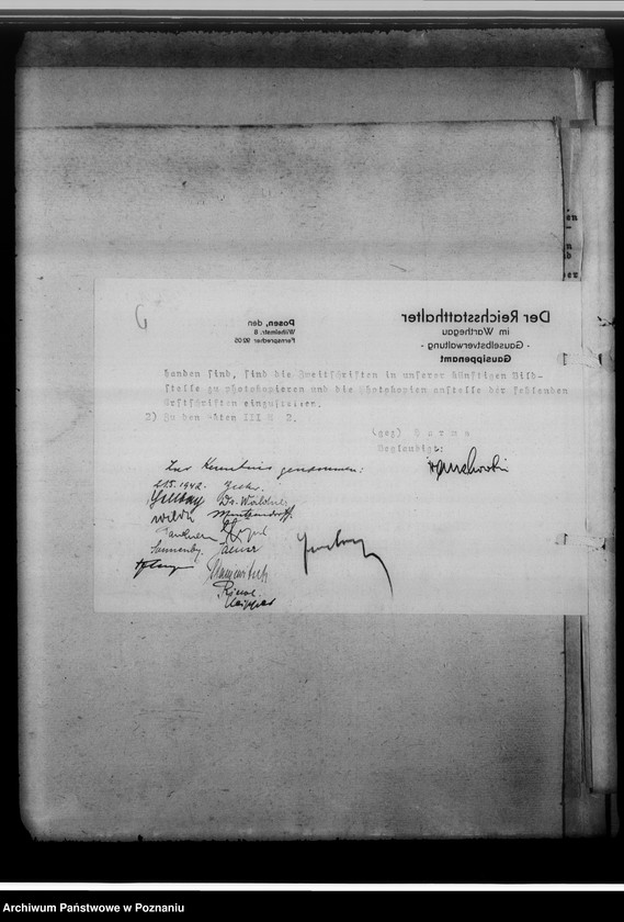 Obraz 10 z jednostki "Sicherung und Verwahrung des Schriftgutes"