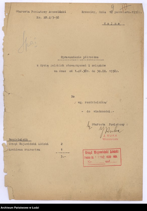 Obraz 12 z jednostki "[Sprawozdania periodyczne z ruchu politycznego społecznego i zawodowego]"