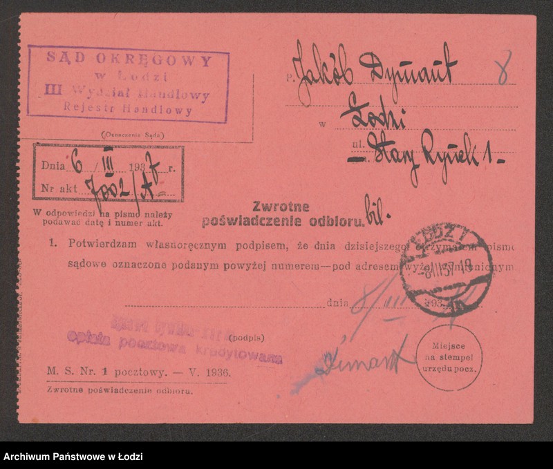 Obraz 10 z jednostki "Jakób Dymant – sprzedaż towarów kolonialnych, delikatesów i mydła"