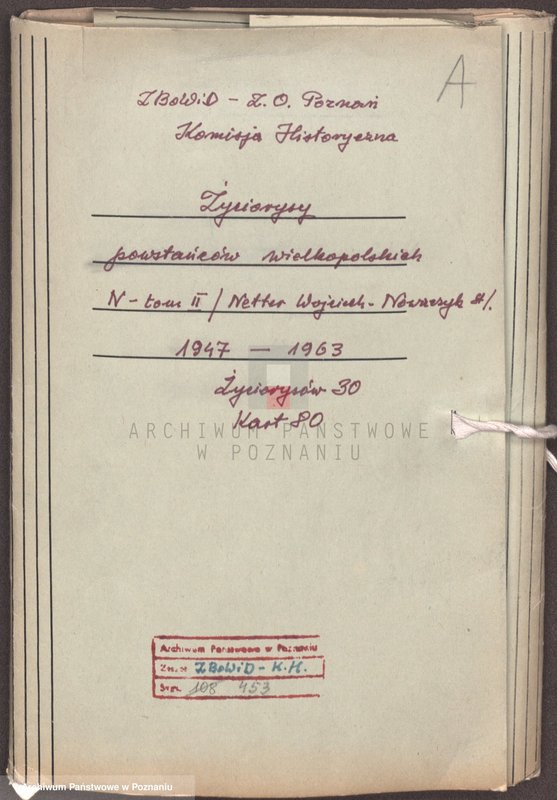 Obraz 4 z jednostki "Życiorysy powstańców wielkopolskich: N - tom ll /Netter Wojciech - Nowaczyk Stanisław/."