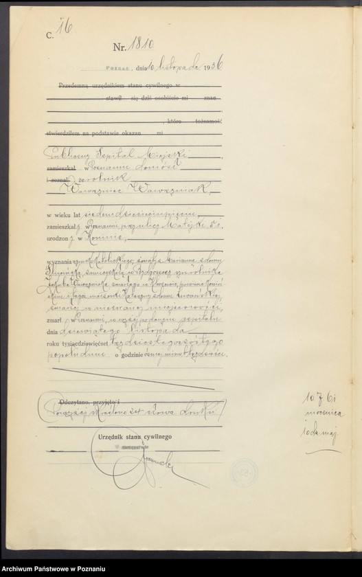 Obraz 18 z jednostki "Księga miejscowa zgonów tom IV [Rejestr główny zgonów]"