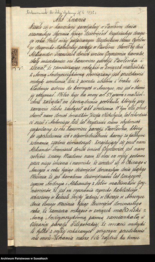 image.from.unit.number "Dokumenty przedstawione do ślubnych aktów stanu cywilnego sporządzonych w roku 1932 w parafji rzymsko-katolickiej Filipów"