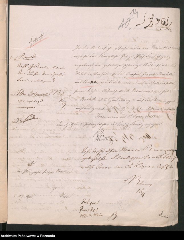 Obraz 17 z jednostki "A. betr. die gräfliche Familie von Bniński"