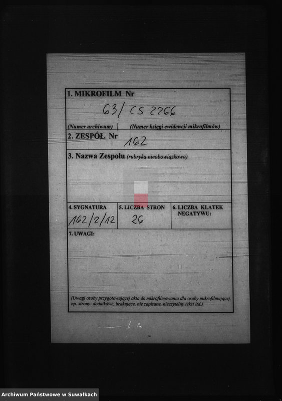 image.from.unit.number "Dowody do akt ślubnych Parafii Puńsk za r 1867"