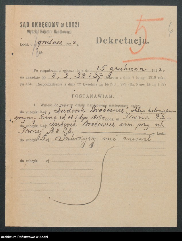 Obraz 8 z jednostki "Ludwik Brodowicz – sklep kolonialno-spożywczy"