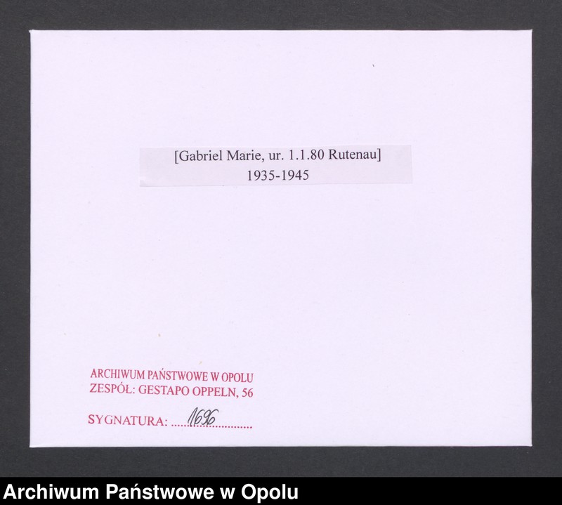 Obraz 2 z jednostki "[Gabriel Marie, ur. 1.1.1880 Rutenau]"