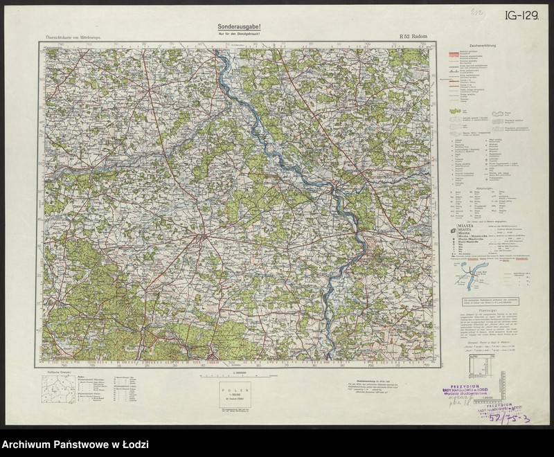 Obraz 3 z jednostki "Übersichtskarte von Mitteleuropa R 52 Radom"