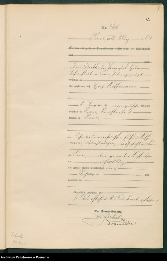 Obraz 9 z jednostki "Księga miejscowa zgonów tom II"