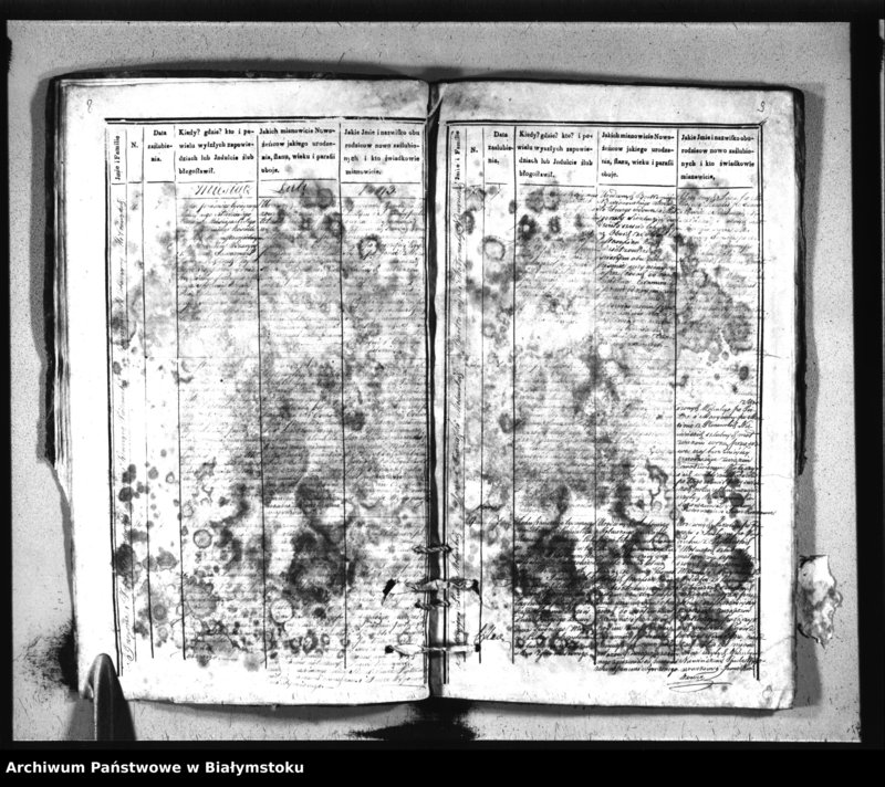 Obraz 7 z jednostki "Extrakty z metryk ślubów kościołów parafialnych w: Siemiatyczach, Ostrożanach, Dołubowie, Sadach, Niemirowie, Mielniku, Dziadkowicach"