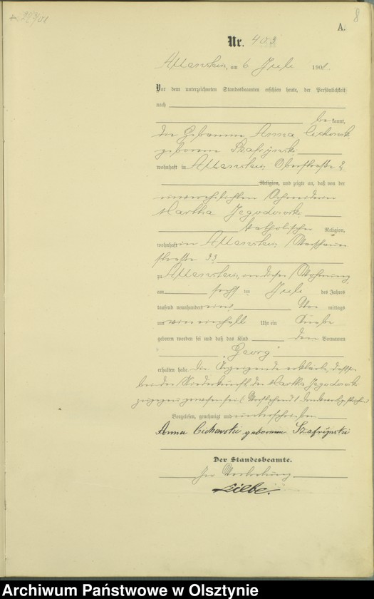 image.from.unit.number "Geburts-Haupt-Register Tom II,Nr 397 - 767"