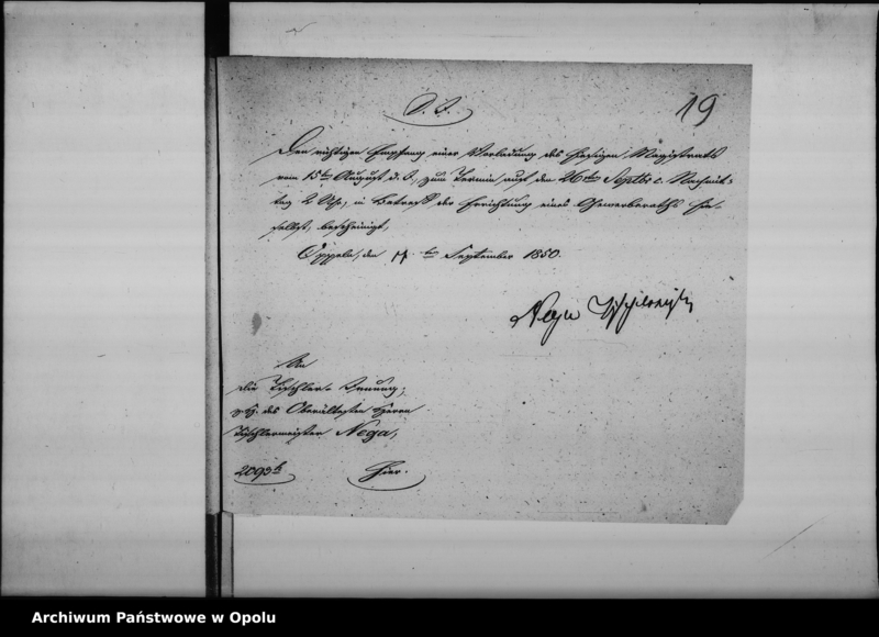 Obraz 18 z jednostki "Acta des Magistrats zu Oppeln betreffend die Errichtung des Gewerberaths am hiesigen Orte de anno 1850"