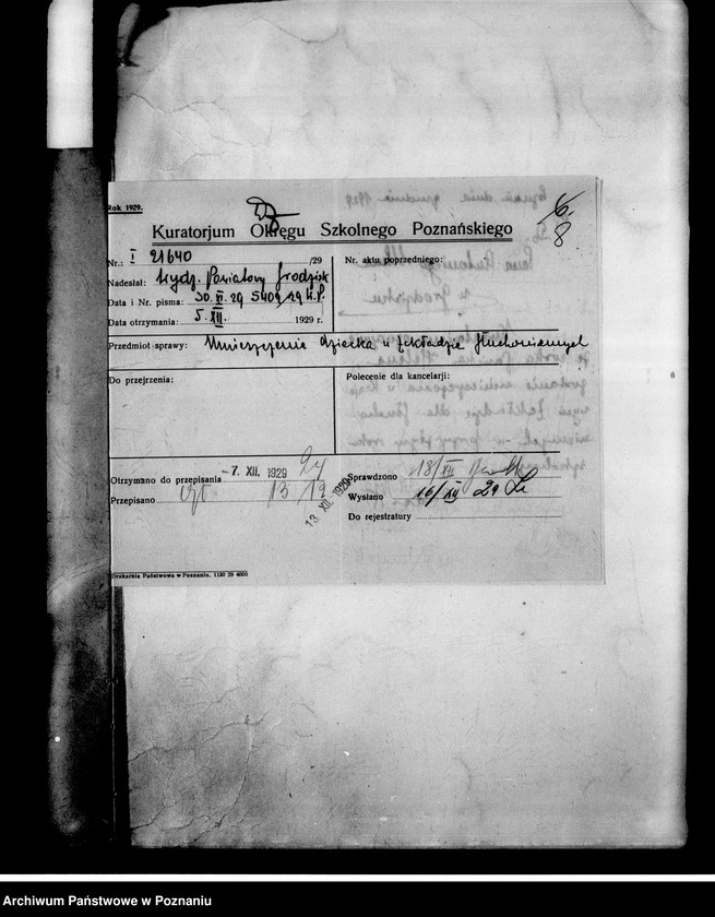 Obraz 11 z jednostki "[Dzieci upośledzone- skierowanie na naukę do zakładów specjalnych]"