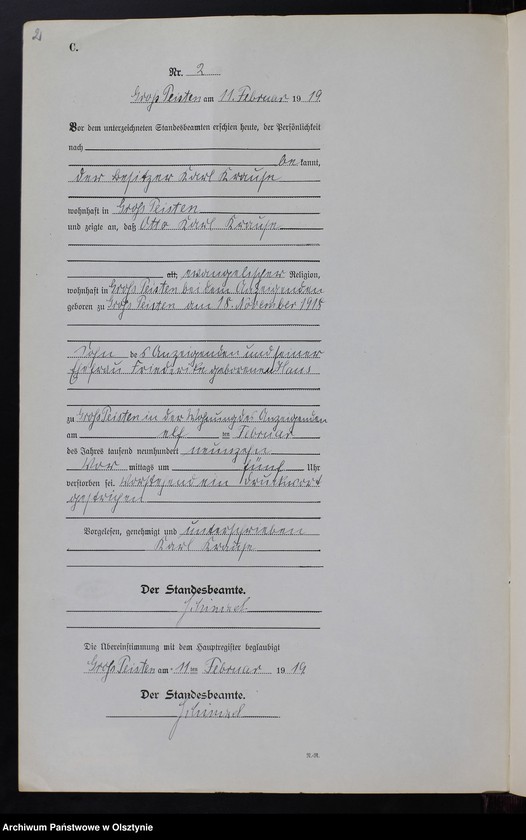 image.from.unit.number "Sterbe-Neben-Register Nr 1 - 21 [ Księga zgonów - wtóropis ]"