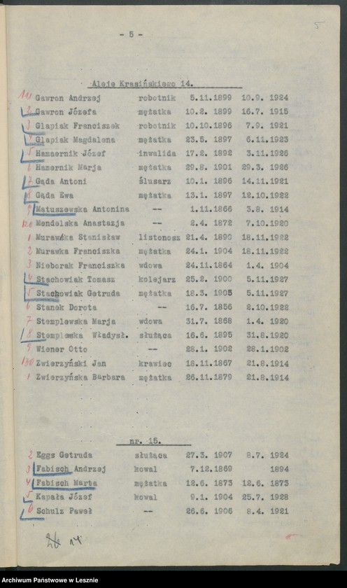 Obraz 8 z jednostki "[Obwód X - głosuje w Szkole Powszechnej Pomocniczej /listy wyborców/]"