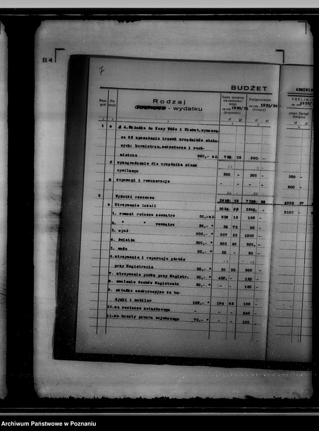 Obraz 11 z jednostki "Budżet na rok 1932/33 miasta Kcyni"