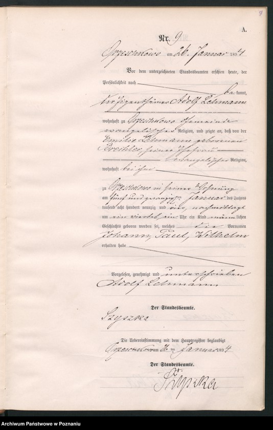 Obraz 12 z jednostki "Księga urodzeń"