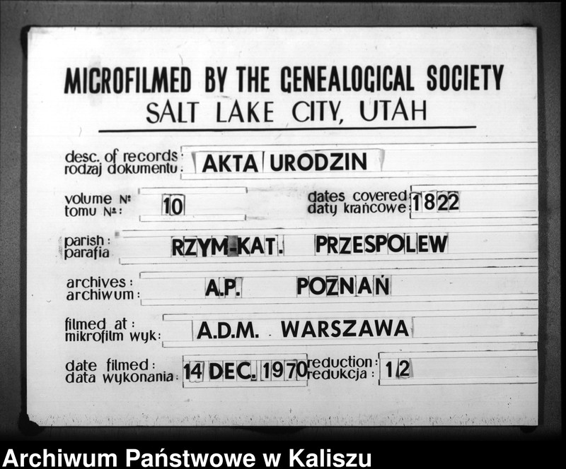 Obraz 1 z jednostki "Akta urodzenia"