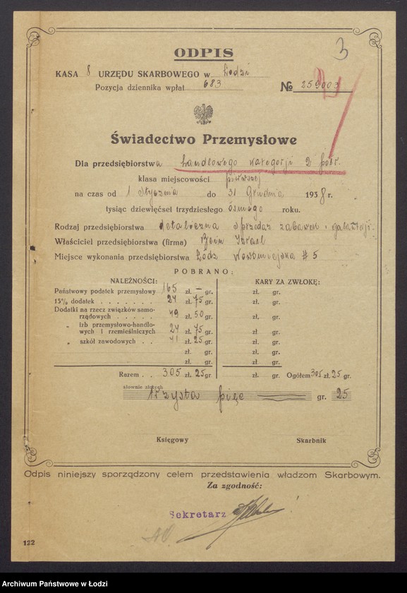 Obraz 5 z jednostki "Izrael Bajn – sprzedaż zabawek i galanterii"