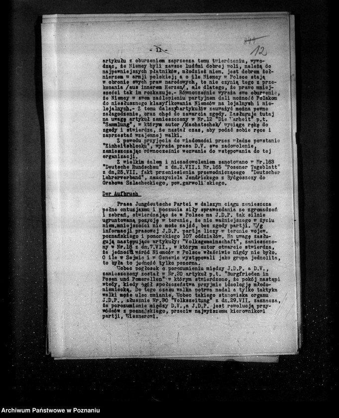 Obraz 18 z jednostki "Sprawozdania z życia mniejszości narodowych za miesiące lipiec i sierpień, wrzesień 1934 r."