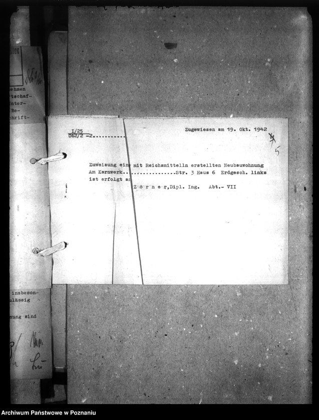 Obraz 8 z jednostki "Wohnungszuweisungen für Deutsche. Verdrängung der Polen."