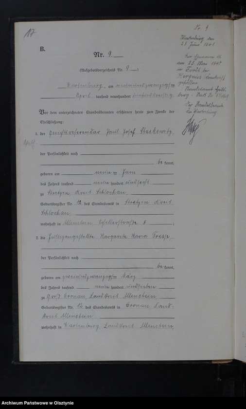 image.from.unit.number "Heirats-Haupt-Register Nr 1 - 45"