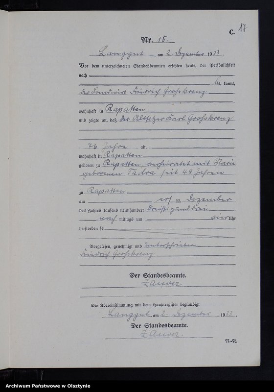 image.from.unit.number "Sterbe-Neben-Register Nr 1 - 16"