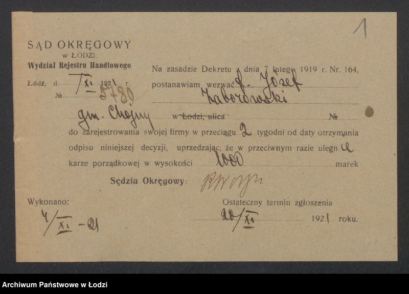 Obraz 3 z jednostki "Józef Zaborowski – handel drzewem"