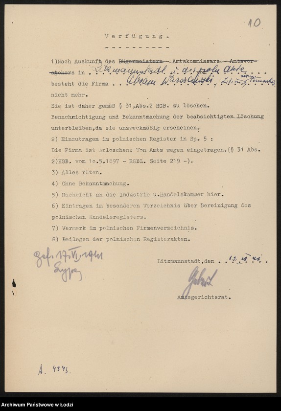 Obraz 12 z jednostki "Abram Warszawski- sprzedaz bielizny i nici"