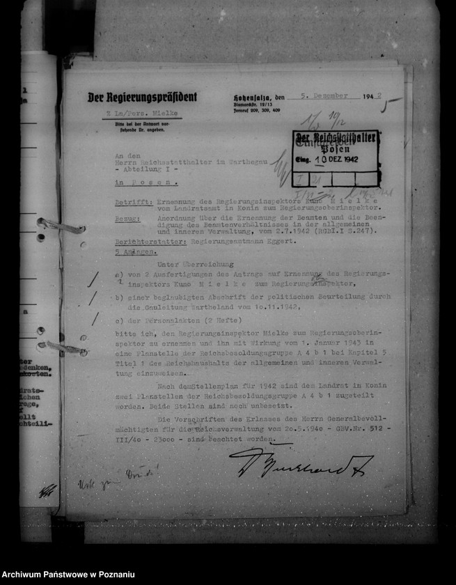 Obraz 9 z jednostki "Ernennungen und Versetzung der Angestellten"