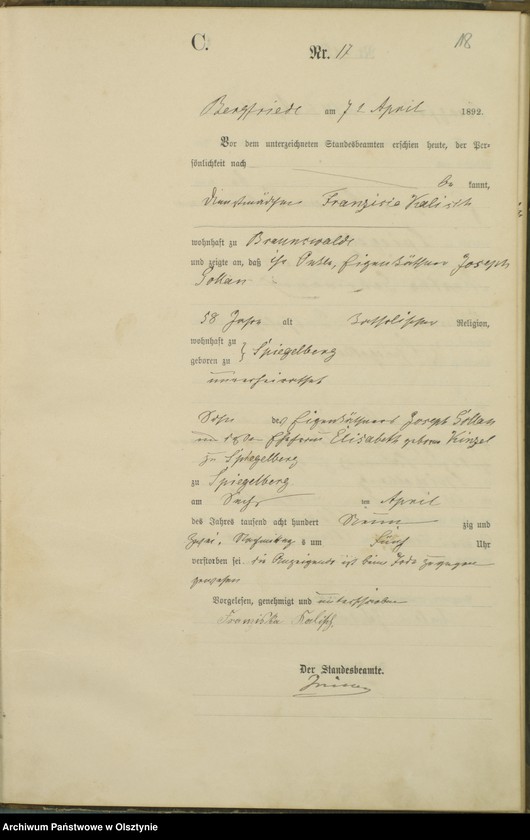 image.from.unit.number "Sterbe-Haupt-Register Nr 1 - 51"