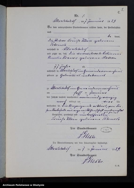 image.from.unit.number "Sterbe-Neben-Register Nr 1 - 31 [ Księga zgonów - wtóropis ]"