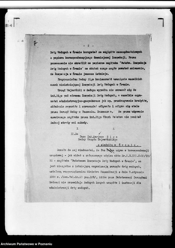 Obraz 11 z jednostki "Sprawy organizacyjne organizacja i obsada personalna Urzędu Wojewódzkiego Poznańskiego"