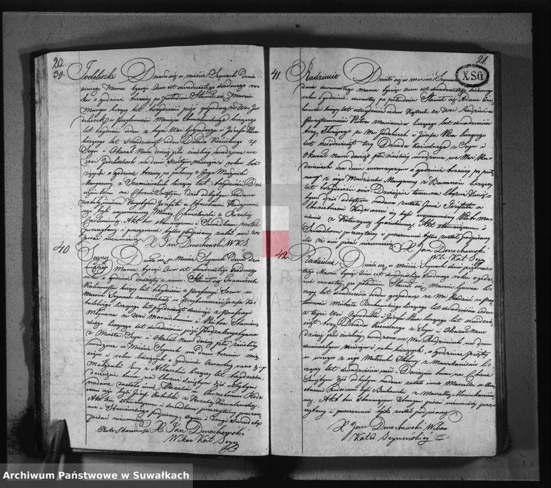 image.from.unit.number "Akta urodzonych, zaślubionych i umarłych parafij seyneńskiey z roku 1827."